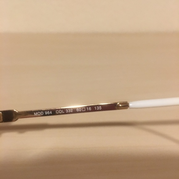 True vintage Cazal sunglasses White and gold tone - Picture 9 of 11